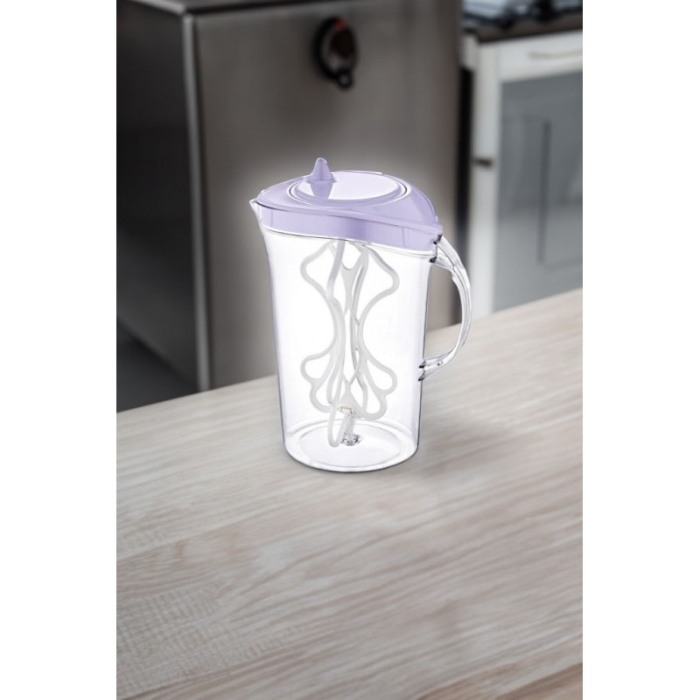 Blender manual PitcherMix, usor de utilizat, pentru limonada, creme, ayran, sosuri, recipient 2,4 l, mov, Doty®️ [3]