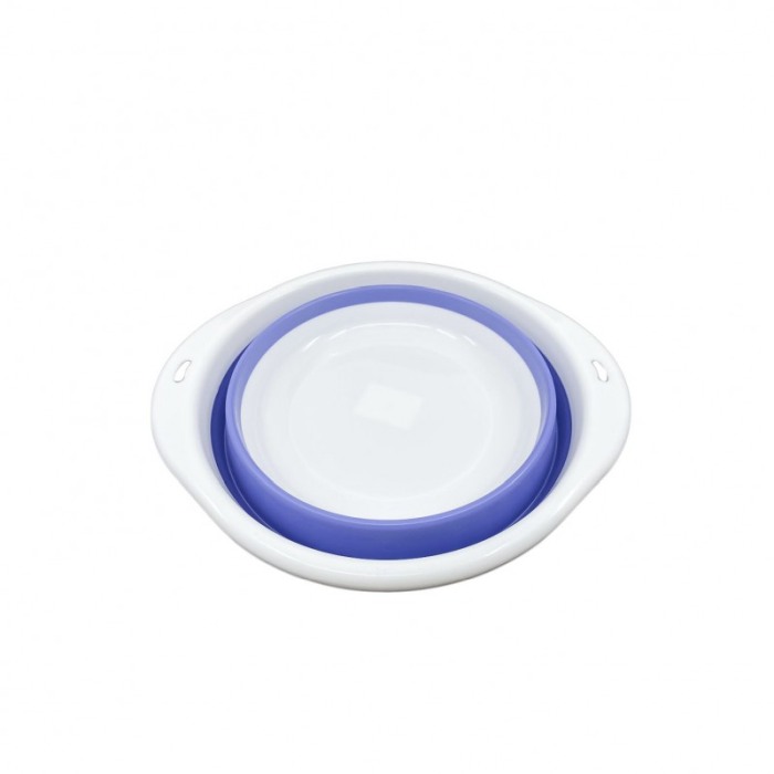 Bol pliabil LunchBowl pentru animalele de companie de talie mare,24x9 cm , alb/mov [4]