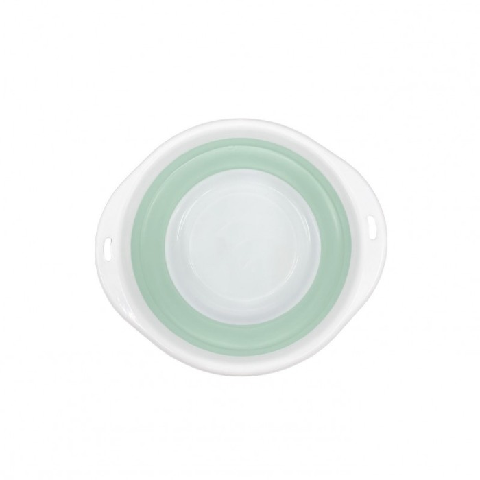 Bol pliabil LunchBowl pentru animalele de companie de talie medie,portabil, 21x7 cm , alb/verde [2]