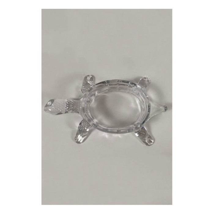 Bomboniera Turtle, din sticla, cu capac, design elegant, 28x20x13 cm, transparent [6]
