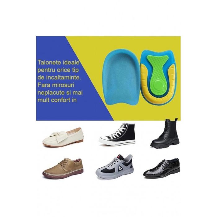 Branturi pentru calcaie HeelPillow, din silicon, 11.2x7.5 cm, pentru ameliorarea durerilor, Doty®️ [7]