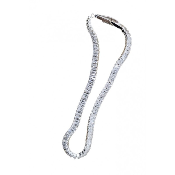 Bratara Fionna Doty®, tip tennis, din aliaj, cu pietre din zirconiu, argintiu, 16.5 cm [5]