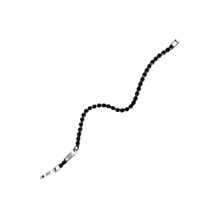 Bratara Freydis Doty® tip tennis, din inox, eleganta, cu pietre din zirconiu, 18 cm, argintiu [2]