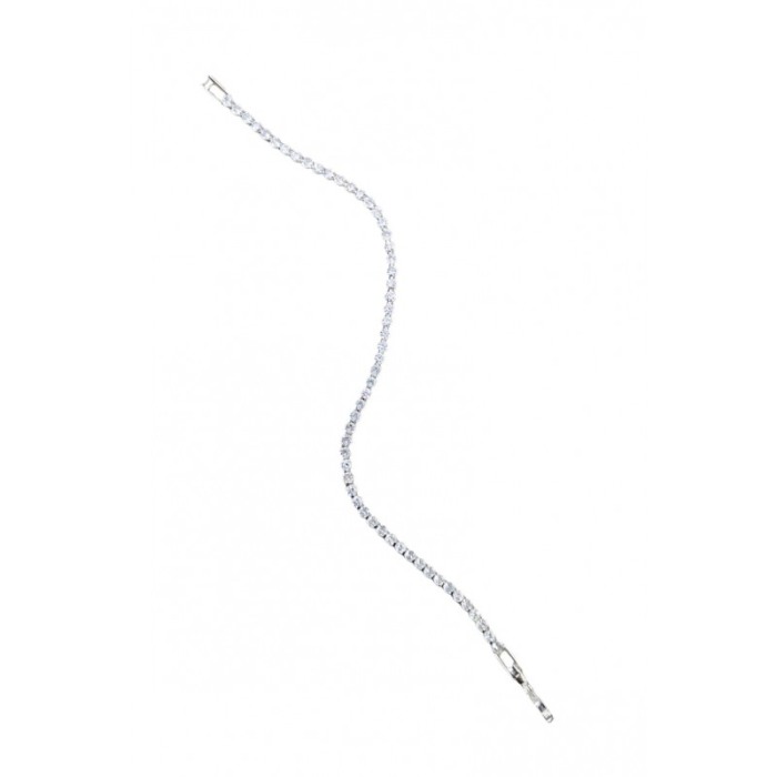 Bratara Grand Doty®, tip tennis, din aliaj, cu pietre din zirconiu, argintiu, 17 cm [2]