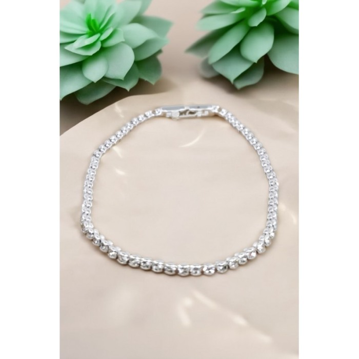 Bratara Petite Doty®, tip tennis, din aliaj, cu pietre din zirconiu, argintiu, 17 cm [3]