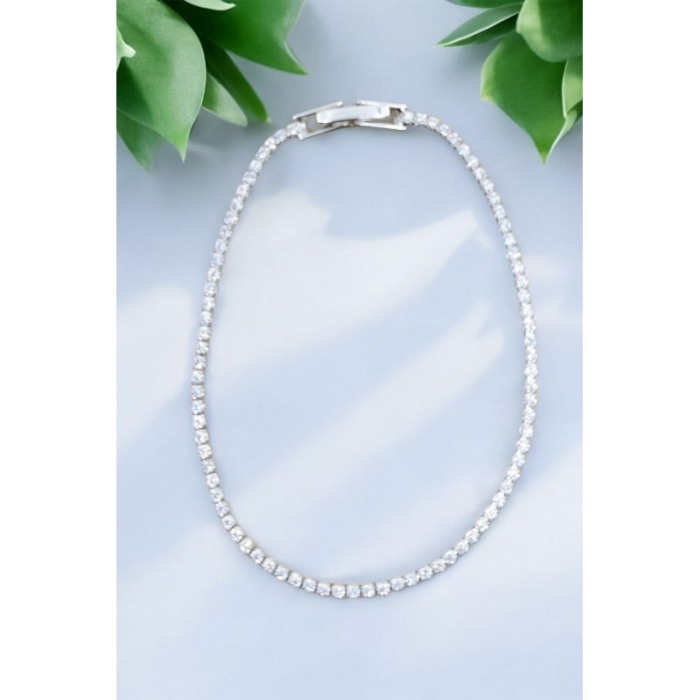 Bratara Rhea Doty®, tip tennis, din aliaj, cu pietre din zirconiu, argintiu, 16.5 cm [4]