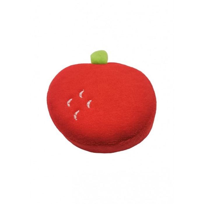 Burete de baie AppleBath, forma mar, cu 2 fete, microfibra si in, efect exfoliant, 10 cm, rosu, Doty®️ [4]
