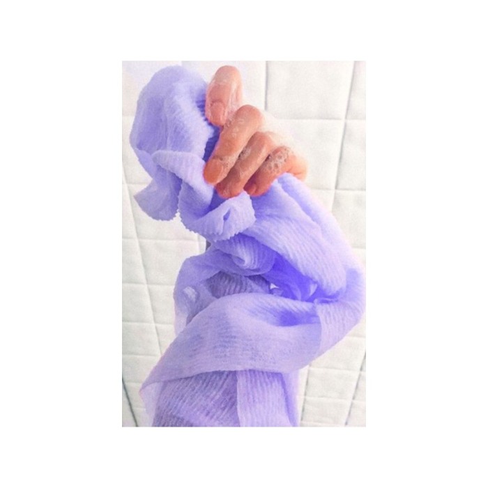 Burete de baie exfoliant BeautyRitual Doty® tip prosop, pentru orice tip de piele, curatare completa, catifelare, mov [7]