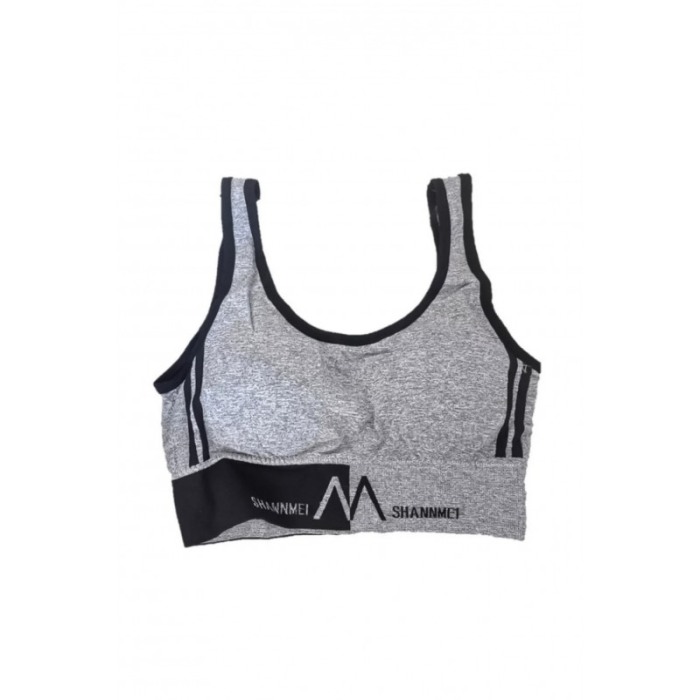 Bustiera sport pentru femei Pushups, din elastan, pentru slabit, modelare si sustinere corporala, masura M, gri, Doty®️ [5]