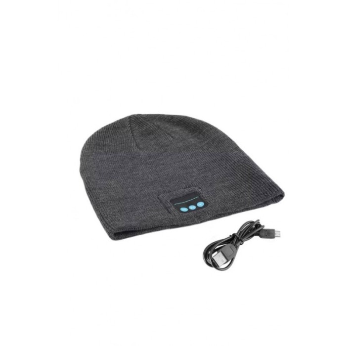 Caciula unisex SmartSound, cu casti Bluetooth incorporate si microfon Handsfree, compatibilitate universala, gri, Doty®️ [2]