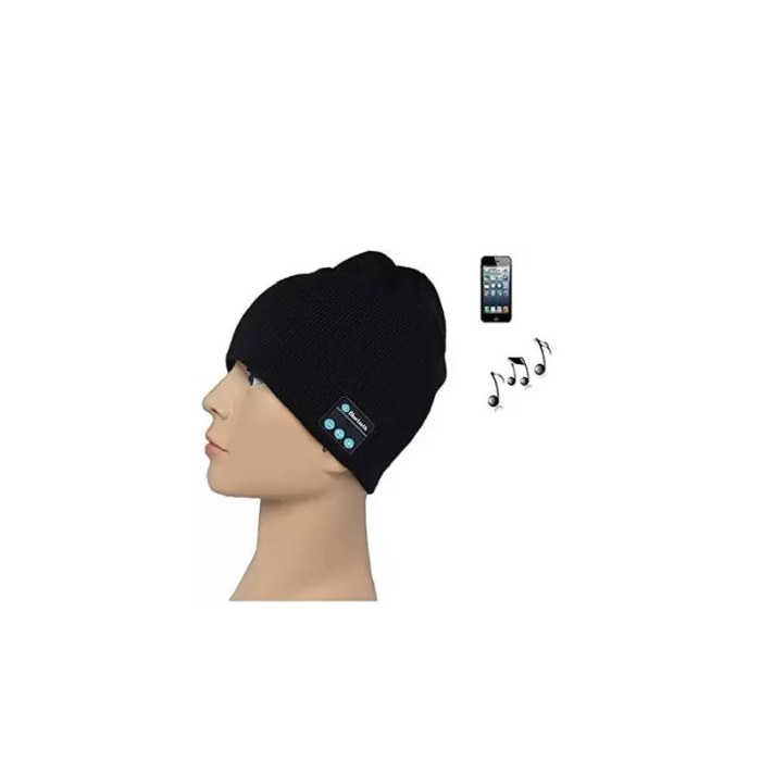 Caciula unisex SmartSound, cu casti Bluetooth incorporate si microfon Handsfree, compatibilitate universala, neagra, Doty®️ [1]