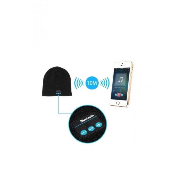 Caciula unisex SmartSound, cu casti Bluetooth incorporate si microfon Handsfree, compatibilitate universala, neagra, Doty®️ [3]