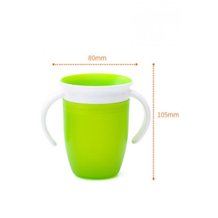 Cana pentru bebelusi 360 Safe Drink, materiale sigure, 200 ml, verde [3]