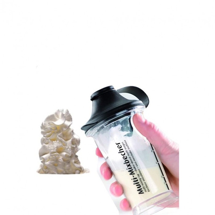 Cana shaker multifunctionala Fast Shake, gradata, accesorii incluse,practica, 300 ml, negru [2]