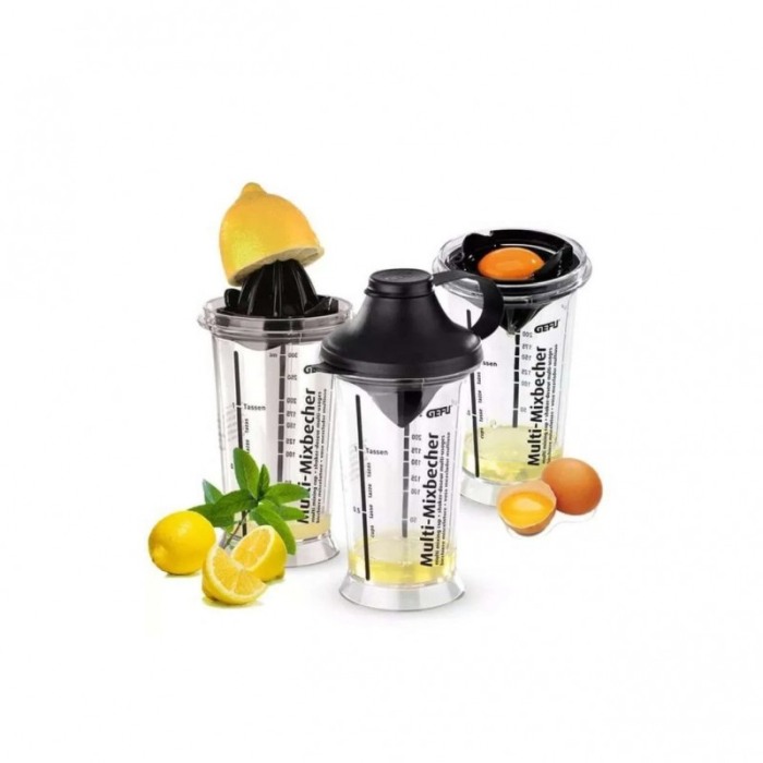 Cana shaker multifunctionala Fast Shake, gradata, accesorii incluse,practica, 300 ml, negru [5]