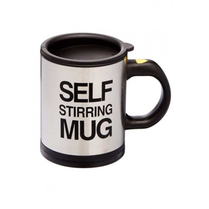 Cana Smart cu autoamestecare si capac cu 2 baterii tip AAA, Self-stirring Mug neagra,350 ml, Doty [4]