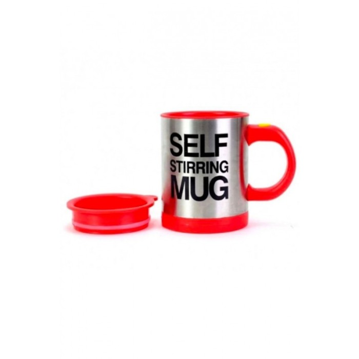 Cana Smart cu autoamestecare si capac cu 2 baterii tip AAA, Self-stirring Mug rosie,350 ml, Doty [3]