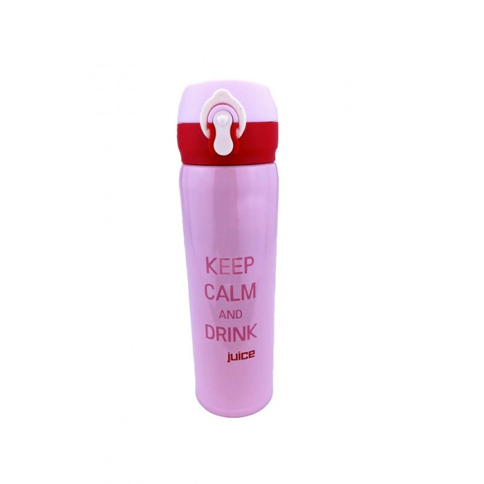 Cana termos, din otel inoxidabil, design modern cu mesaj , 500 ml,roz, doty [3]