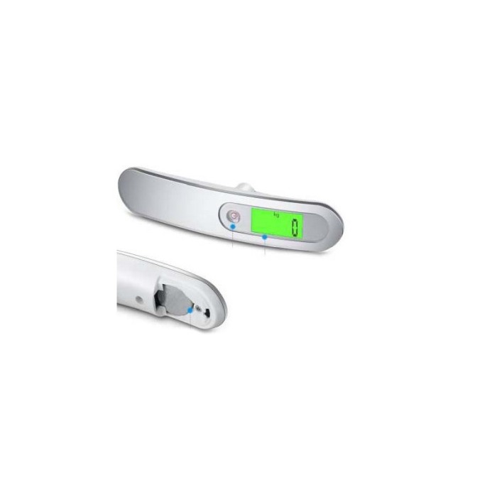 Cantar de mana, pentru bagaje/alimente,afisaj electronic, pana la 50 kg, portabil, baterie inclusa, argintiu [4]