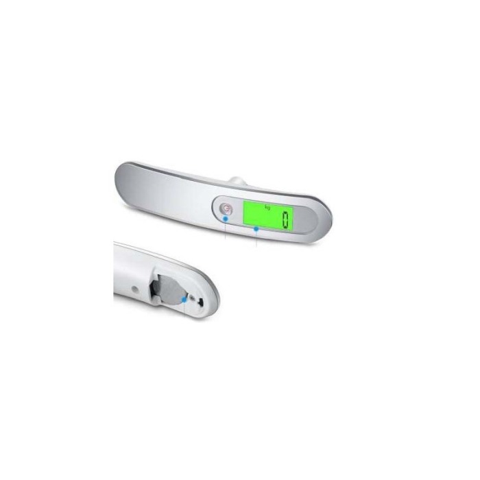 Cantar de mana, pentru bagaje/alimente,afisaj electronic, pana la 50 kg, portabil, baterie inclusa, argintiu [10]