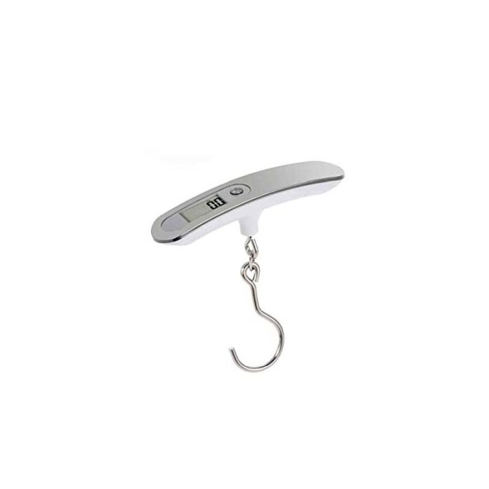 Cantar de mana, pentru bagaje/alimente,afisaj electronic, pana la 50 kg, portabil, baterie inclusa, argintiu [5]