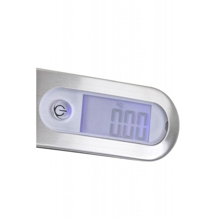 Cantar pentru bagaje PreciseWeight Doty®, digital cu afisaj LCD, Metal, Portabil, Carlig inclus, maxim 50 kg, argintiu [6]