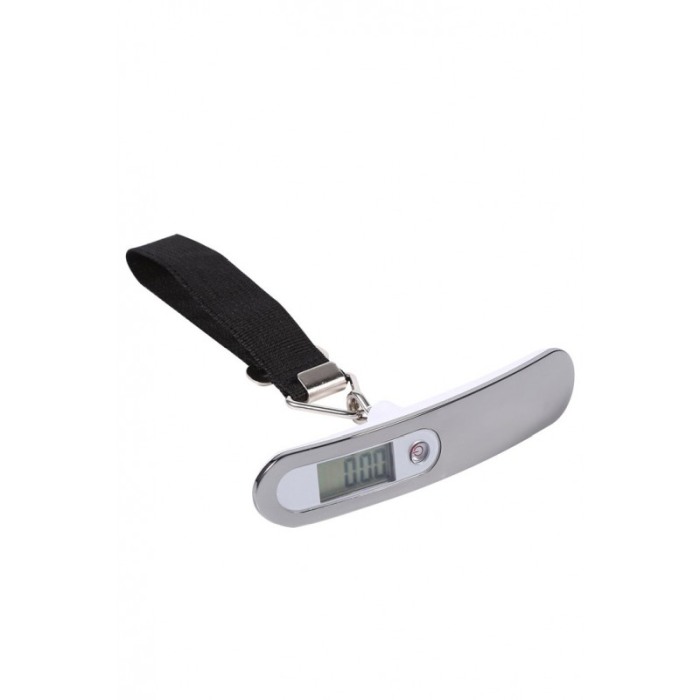 Cantar pentru bagaje PreciseWeight Doty®, digital cu afisaj LCD, Metal, Portabil, Carlig inclus, maxim 50 kg, argintiu [7]