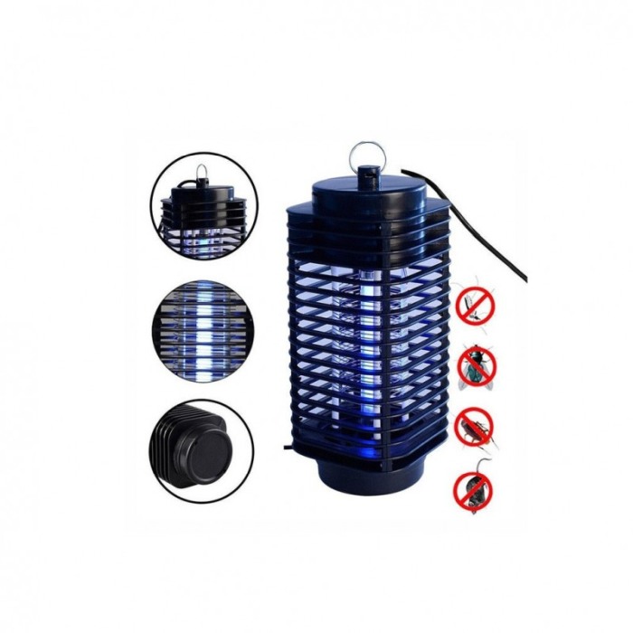 Capcana electronica Lampa UV antiinsecte Lantern Lamp, tip felinar hexagon, eficient, combatere insecte, negru [4]