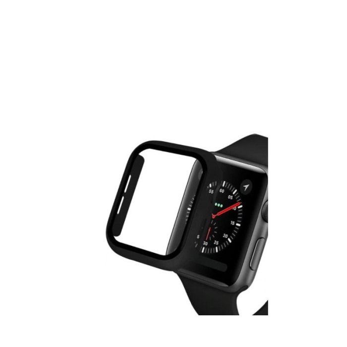 Carcasa Apple Watch 360 grade, rezistenta , practica, negru, silicon dur, mat, 38 mm [1]