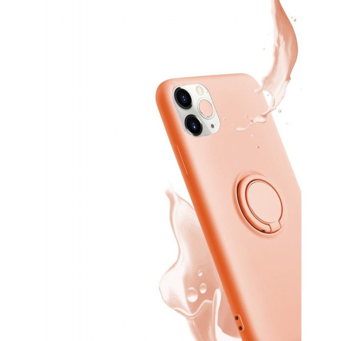 Carcasa  iPhone 11 , Corai , Suport tip Inel, Liquid Silicone iPhone XI  6.1 inch [1]