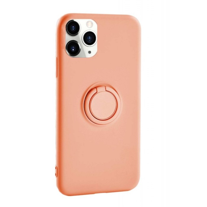 Carcasa  iPhone 11 , Corai , Suport tip Inel, Liquid Silicone iPhone XI  6.1 inch [3]