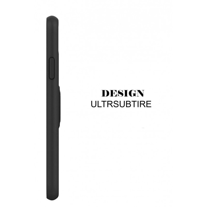 Carcasa  iPhone 11 Negru 6.1 inch , Suport tip Inel, Liquid Silicone [4]