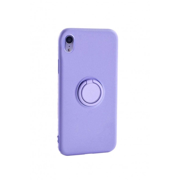 Carcasa  iPhone XR , mov, Suport tip Inel, Liquid Silicone , marime 6.1 inch [1]