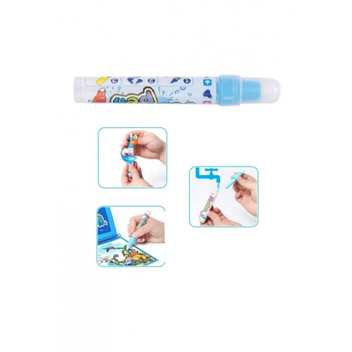 Carte de colorat Magic WaterDraw, carioca inclusa, cu apa, 8 pagini, model cu animalele oceanului, Doty®️ [4]