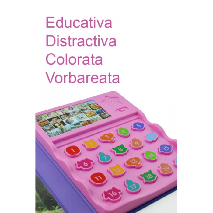 Carte interactiva si educativa TalkativeBook Doty®, 500 de cuvinte de baza, in limba engleza, efecte sonore, multicolora [5]