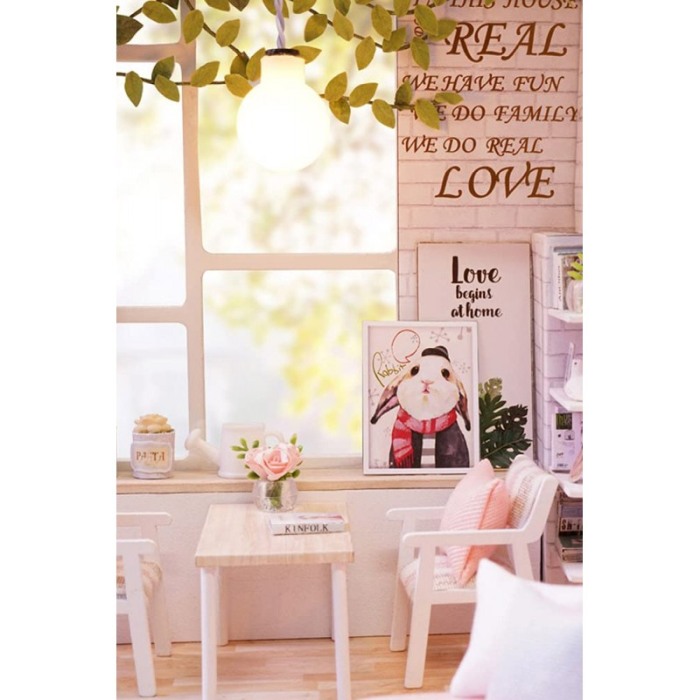 Casa de construit DIY Dream Loft, miniatura artizanala, scala 1:24, cu leduri si accesorii, Doty®️ [3]