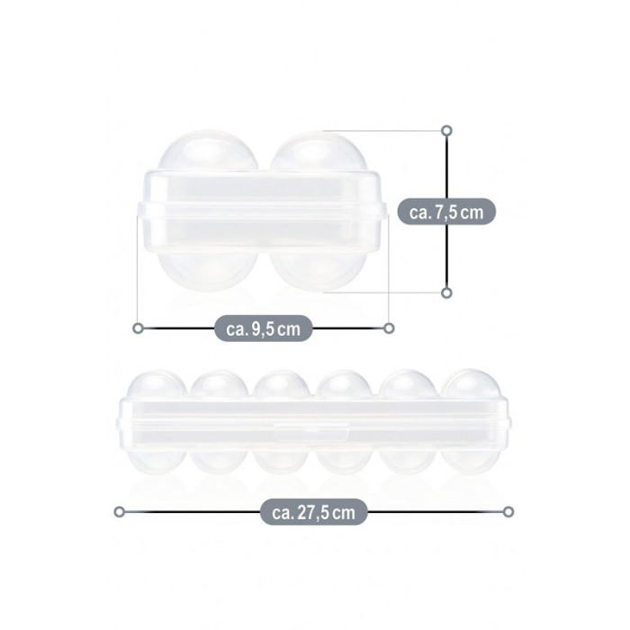 Caserola pentru oua Egg Holder, capacitate 12 oua, inchidere sigura, plastic, transparent, 28x10 cm, Doty®️ [5]