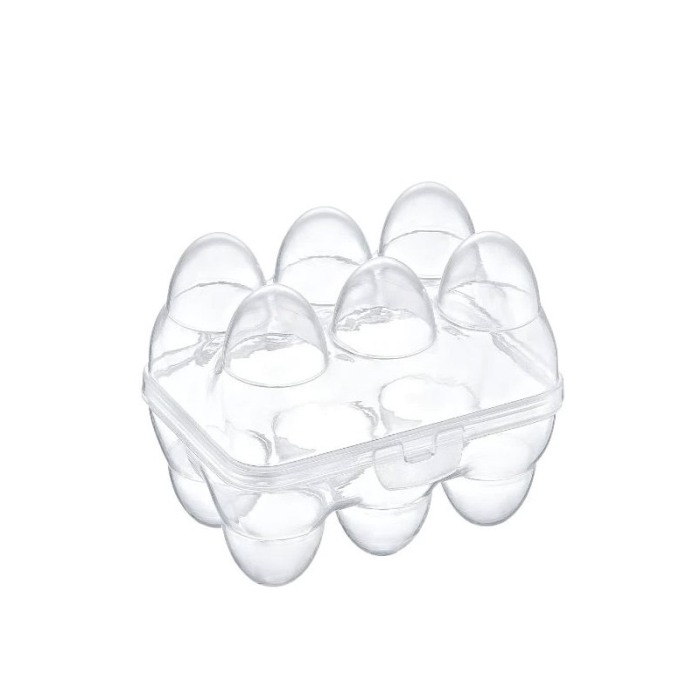 Caserola pentru oua Egg Holder, capacitate 6 oua, inchidere sigura, plastic, transparent, 15x10 cm, Doty®️ [2]