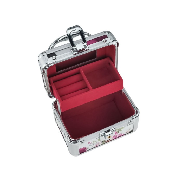 Caseta de bijuterii, cu oglinda si maner, aluminiu,13 cm,  Doty [3]
