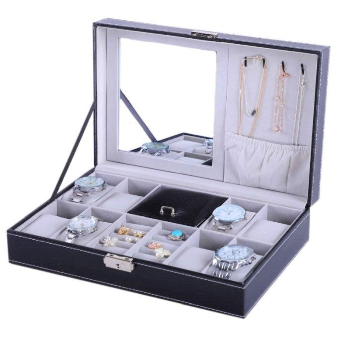 Caseta pentru 8  ceasuri si spatiu pentru  bijuterii Doty [4]