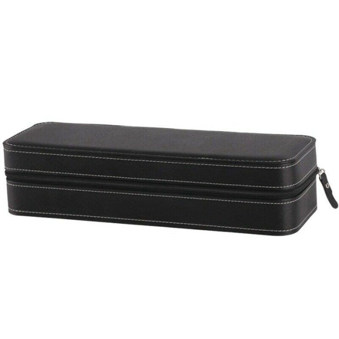 Caseta Transport Ceasuri Piele Ecologica Neagra 6 Spatii [5]