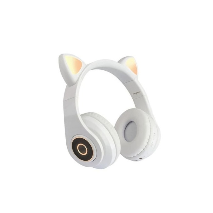 Casti wireless CatSound, design creativ, versiune V5.0, compatibilitate universala, efecte luminoase, alb [3]