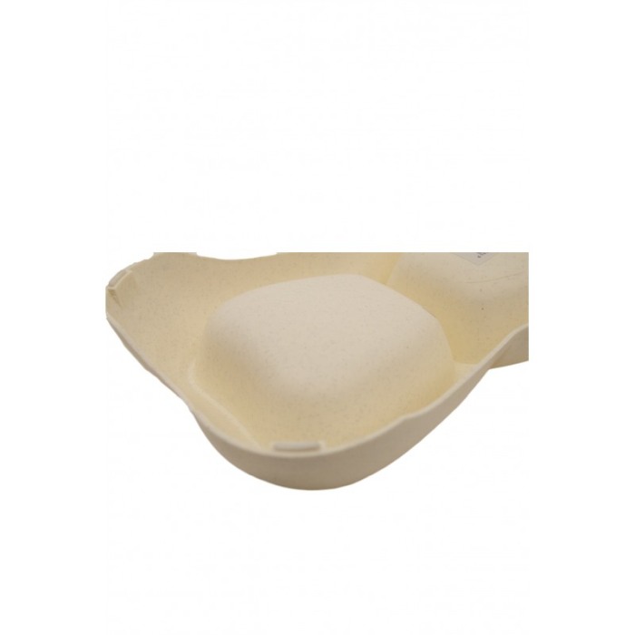 Castron dublu Blurino pentru animalele de talie medie,galben pal, 29 x 16 cm [5]