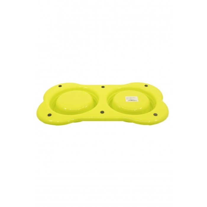 Castron dublu pentru animale Bonnie Foodie,verde lime, 39 x25 cm [5]
