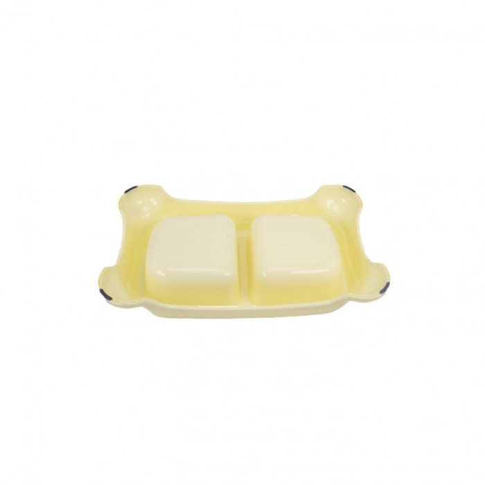 Castron dublu Rainwbow Bowl pentru animale, picioare antiderapante, galben pal, 35 x 22 cm, Doty [4]