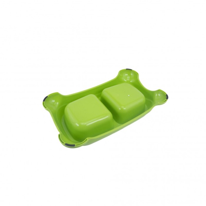 Castron dublu Rainwbow Bowl ,pentru animale, picioare antiderapante, verde, 35 x 22 cm, Doty [5]