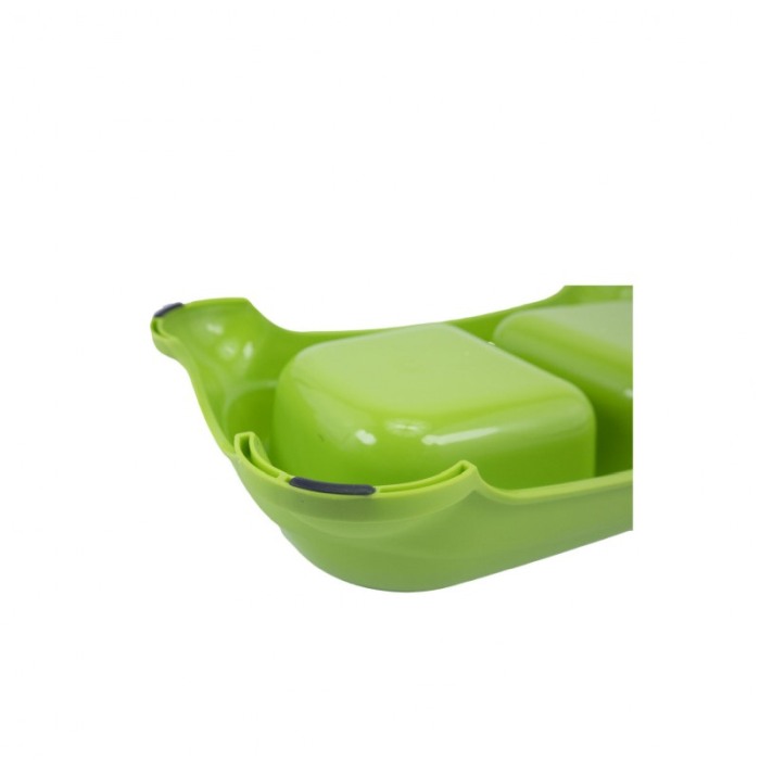 Castron dublu Rainwbow Bowl ,pentru animale, picioare antiderapante, verde, 35 x 22 cm, Doty [4]