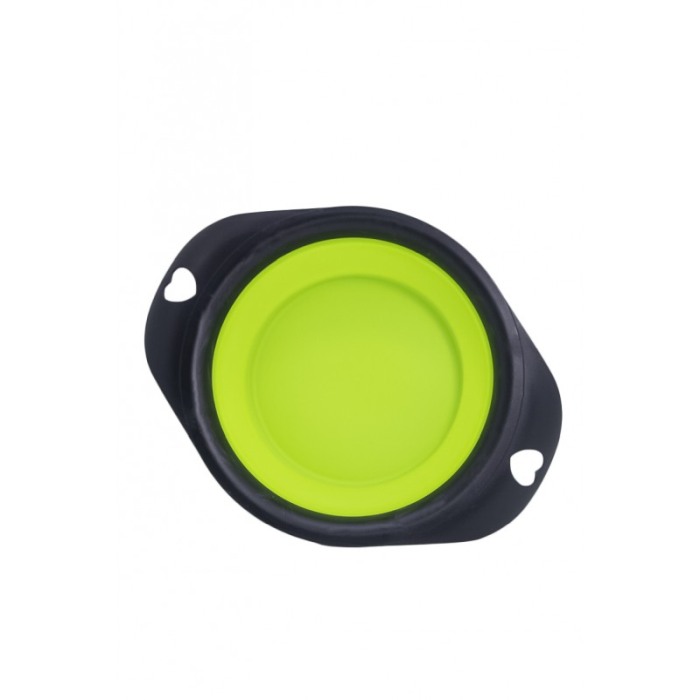 Castron pliabil HeartBowl, pentru animalele de companie de talie medie/mare, design modern, practic,verde, 25x19 cm [1]
