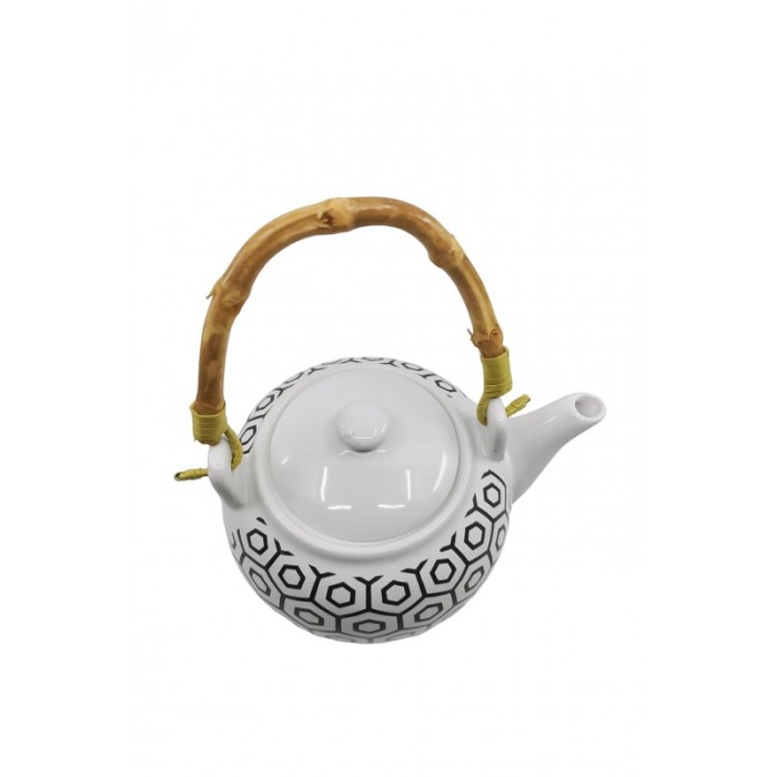 Ceanic Vintage Cup, design creativ, maner din lemn, ceramica, 400 ml, alb, Doty®️ [3]