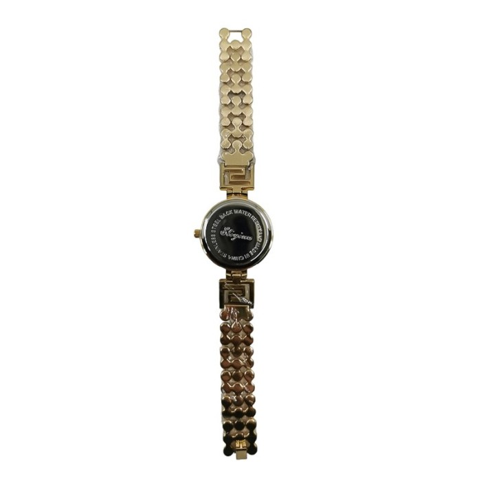 Ceas dama LuxuryBrace mecanism Quartz, bratara metalica aurie, pietre, 19 cm, design elegant, comfortabil si versatil [3]